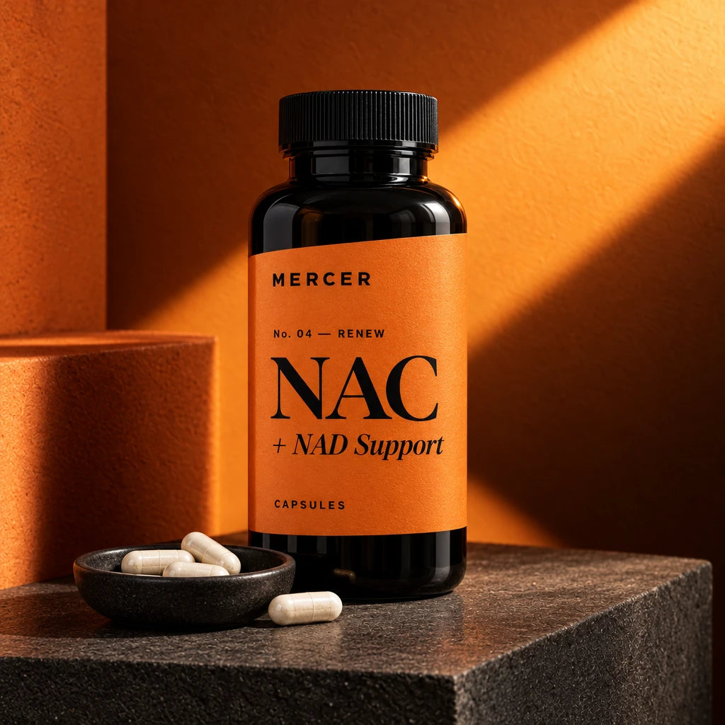 Mercer NAC capsule bottle detail